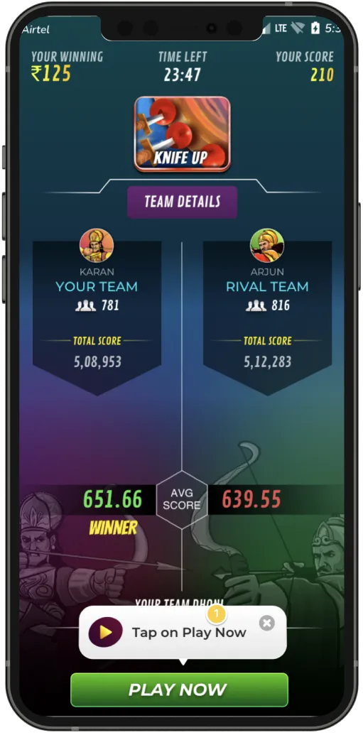 Scoreboard screen