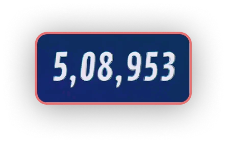 Highlighted score badge 5,08,953