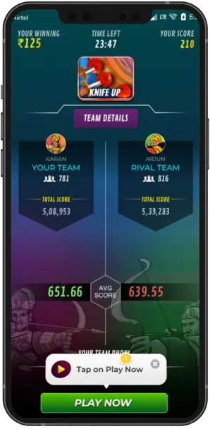 During tournament screen