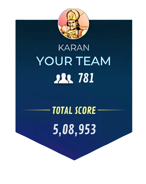 Karan Your Team shield